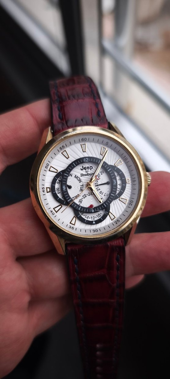 Jeep Erkek Bordo Klasik Saat - Görsel 3
