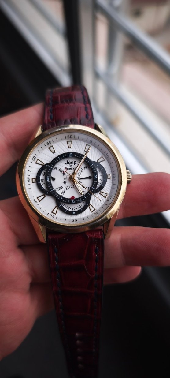 Jeep Erkek Bordo Klasik Saat - Görsel 4