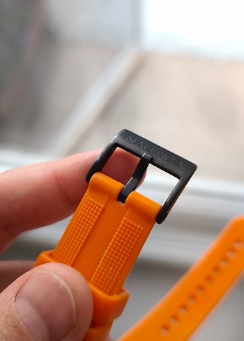 Turuncu Kayışlı orjinal nautica. denizci saati - Görsel 4