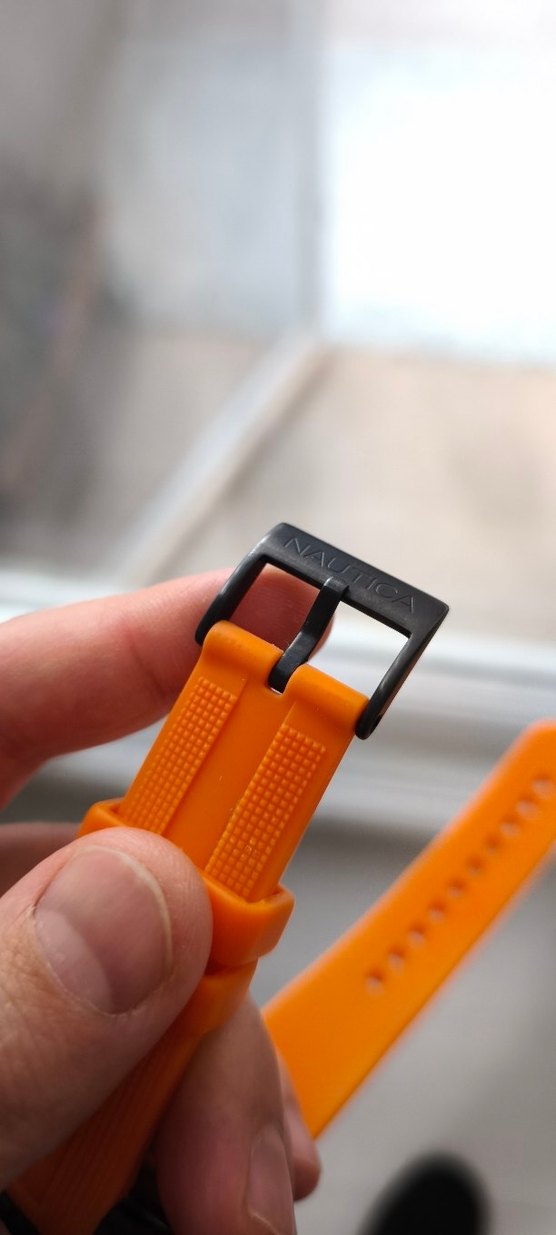 Turuncu Kayışlı orjinal nautica. denizci saati - Görsel 4
