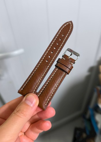 Klasik Erkek Saat Kayışı Kahverengi Deri - Görsel 3