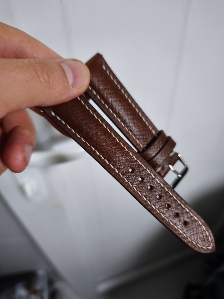 Klasik Erkek Saat Kayışı Kahverengi Deri - Görsel 2