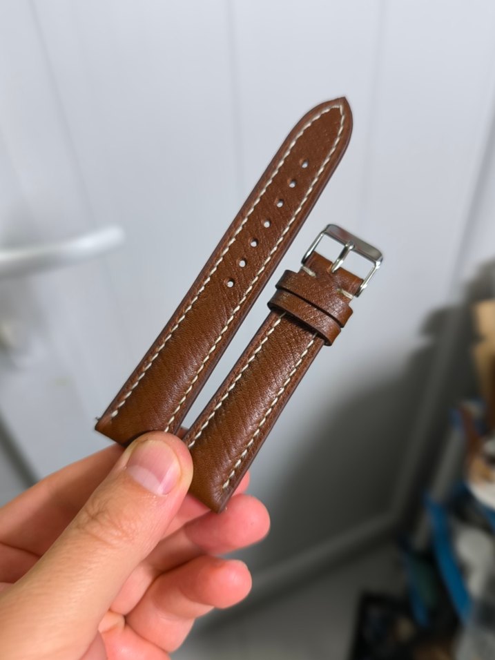 Klasik Erkek Saat Kayışı Kahverengi Deri - Görsel 3