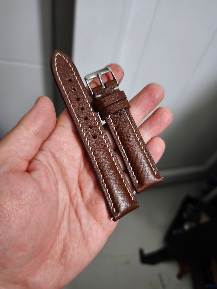 Klasik Erkek Saat Kayışı Kahverengi Deri - Görsel 4