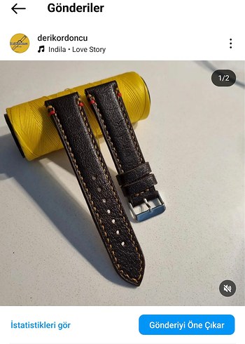 Koyu Kahverengi Klasik Biker Saat Kayışı
