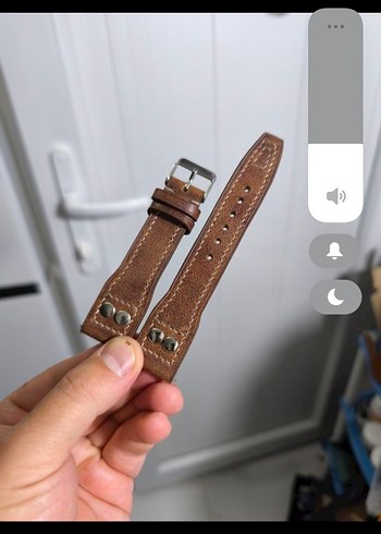 Bej Vintage Biker Erkek Saat Kayışı - Görsel 2