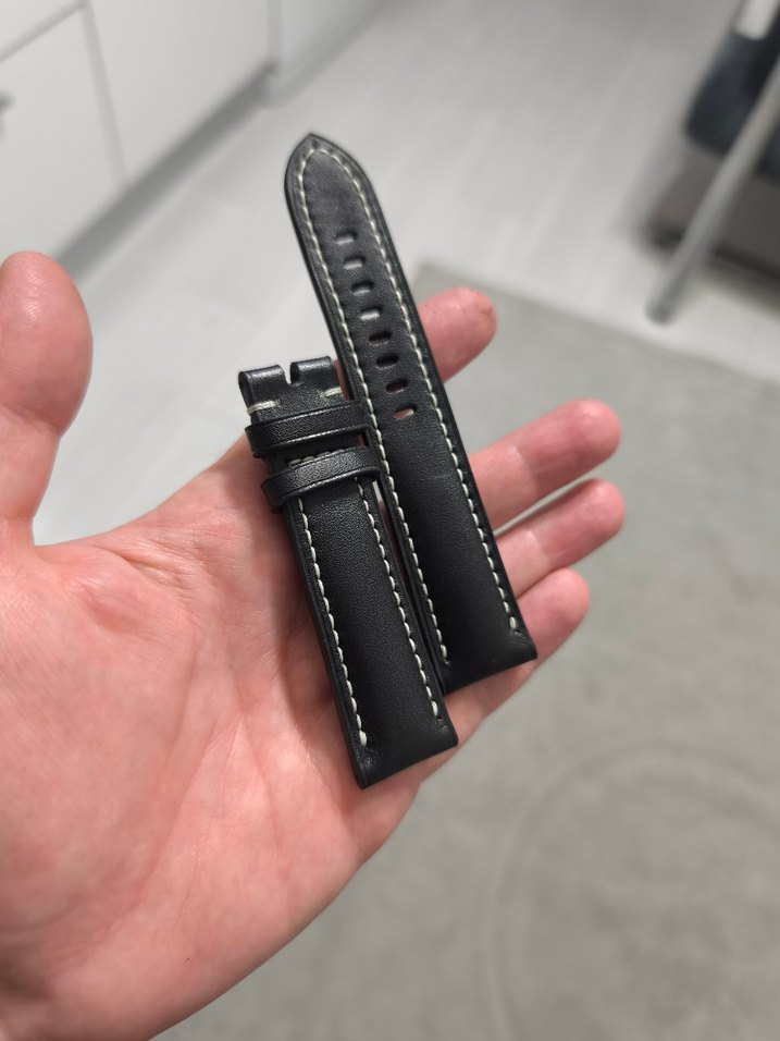 Siyah Minimalist Erkek Saat Kayışı.Panerai - Görsel 3