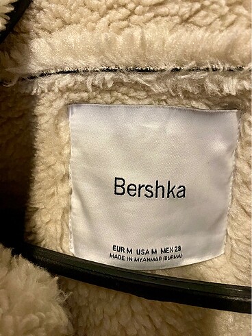 Bershka Bershka yaka kürk detaylı biker ceket