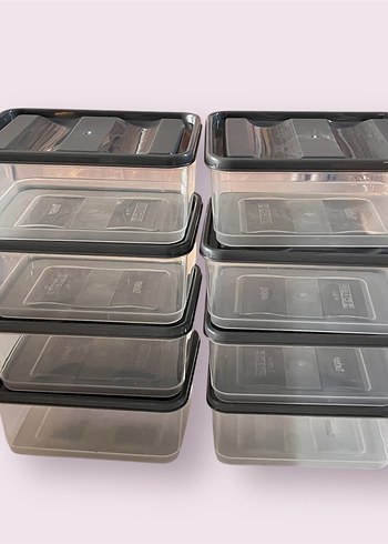 Siyah Plastik Saklama Kabı Seti