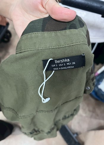 s Beden Kamuflaj Desenli Kemerli Kadın Tulum