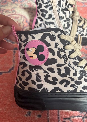 Zara Leopar Desenli Pembe Platform Spor Ayakkabı