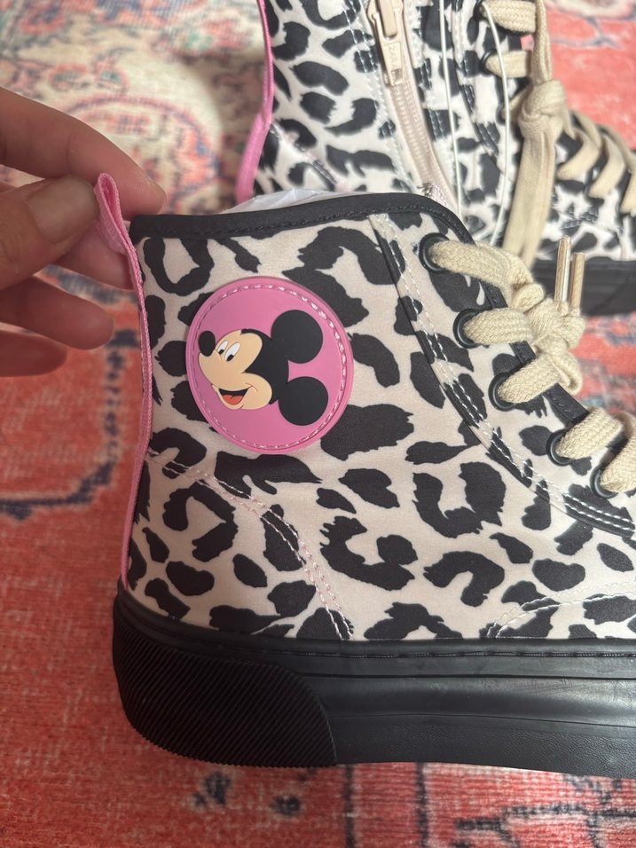 Leopar Desenli Pembe Platform Spor Ayakkabı - Görsel 2