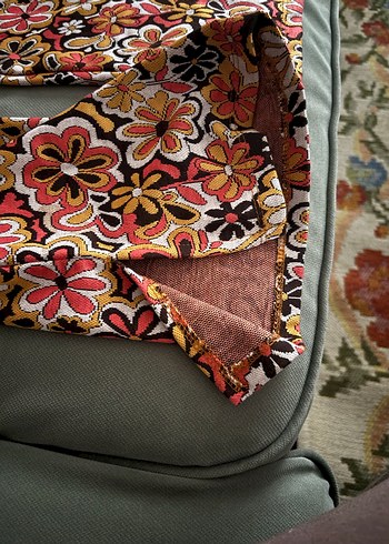 Çiçek Desenli Bohem İspanyol Paça Pantolon - Görsel 4