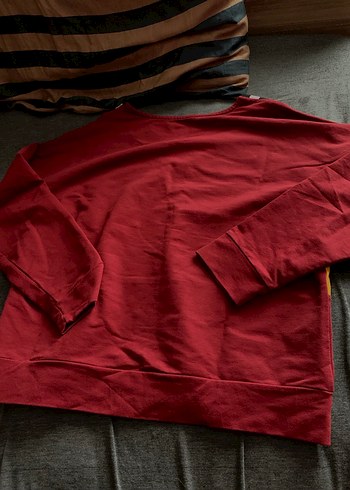 Bordo koton sweatshirt - Görsel 2