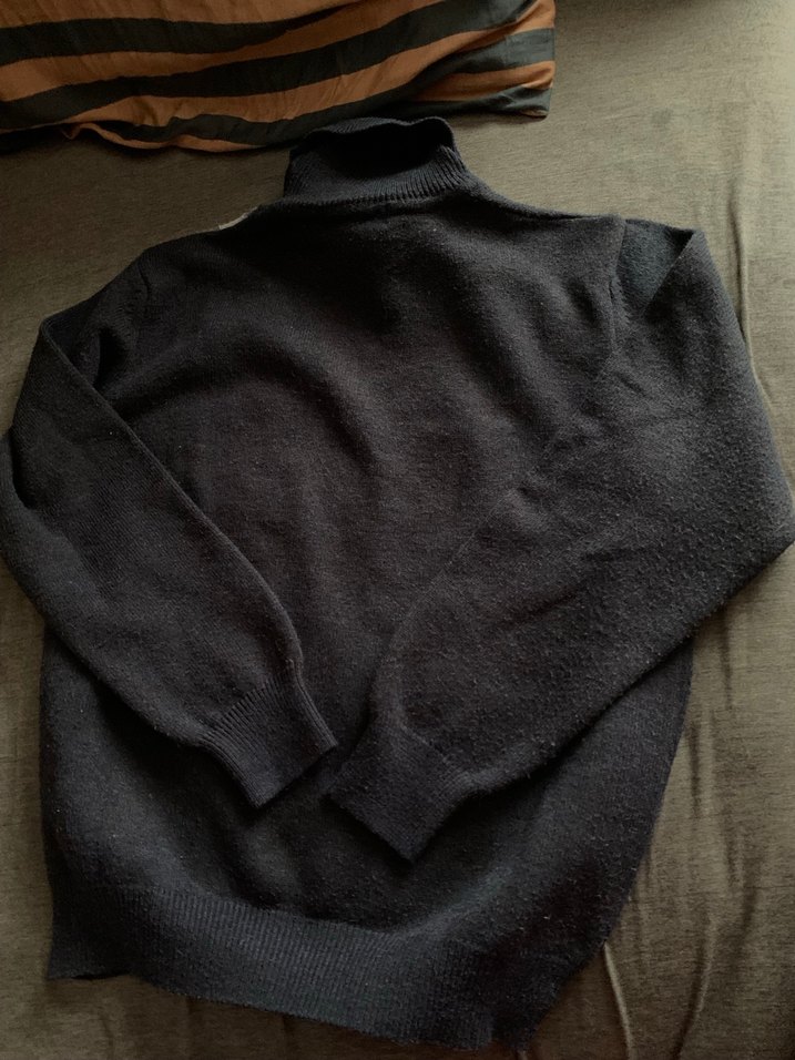 Vintage orjinal lacoste lacivert boğazlı kazak - Görsel 2