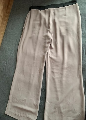 Bej Düşük Bel Rahat Kesim Kadın KumaşPantolon - Görsel 3