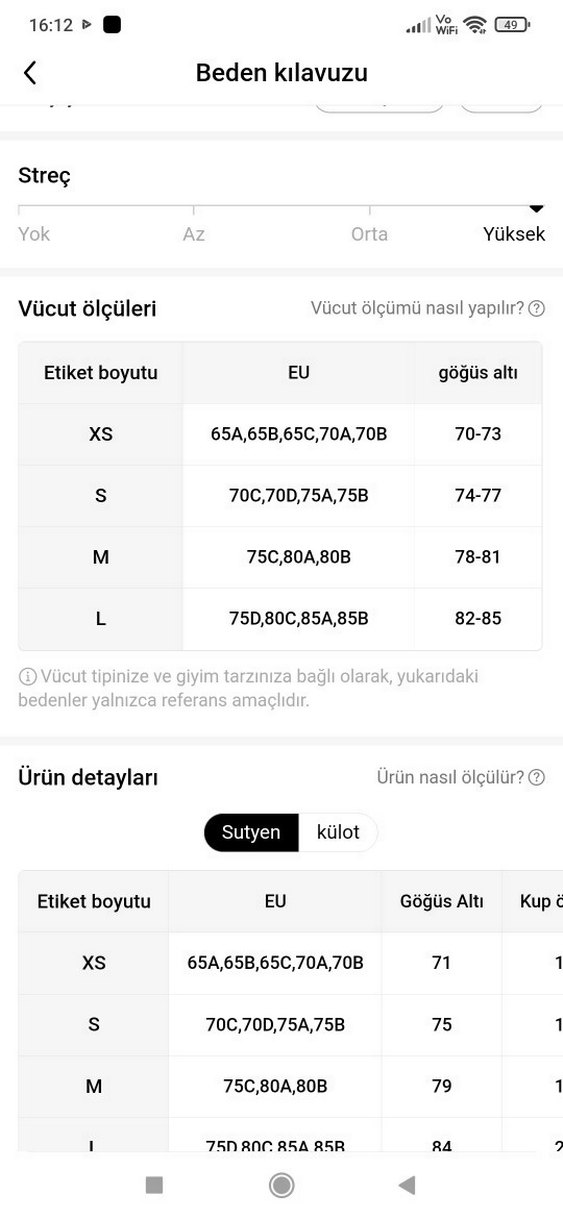 Parlak ithal Bikini takım,beden kılavuzu var - Görsel 4