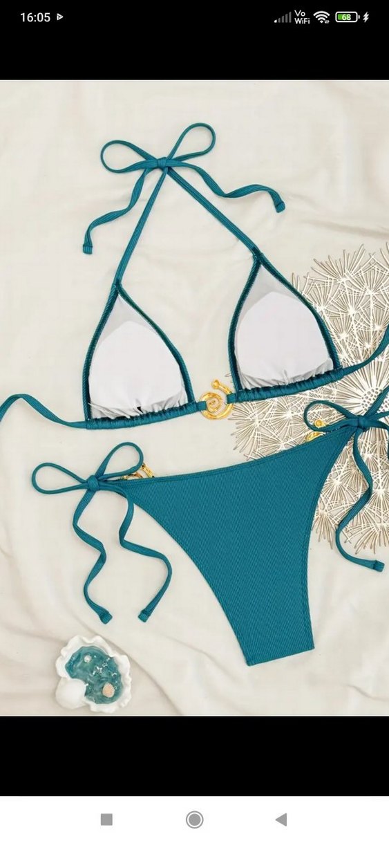 metal Detaylı  İpli Bikini - Görsel 2