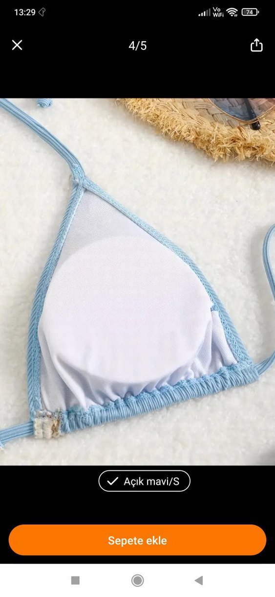 Mavi Boncuklu,Bikin takım ,s beden var - Görsel 4