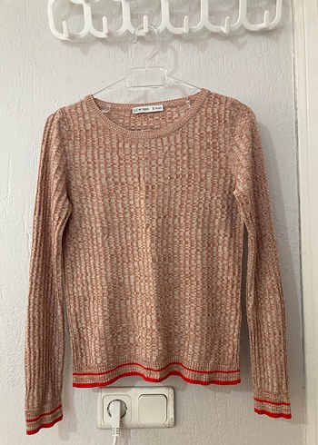 Bej Örgü Kadın Uzun Kollu Kazak - Görsel 2