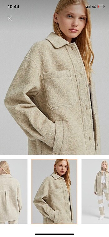 xs Beden Bershka yün ceket mont