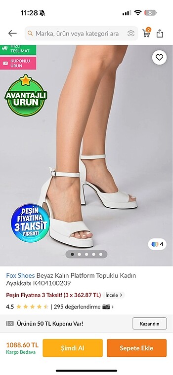 Fox shoes kalın topuk ayakkabı