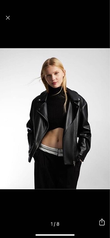Bershka Bershka siyah deri ceket