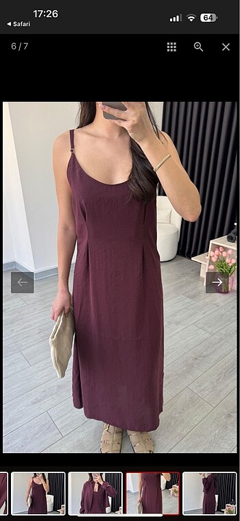 Zara Askılı oversize elbise