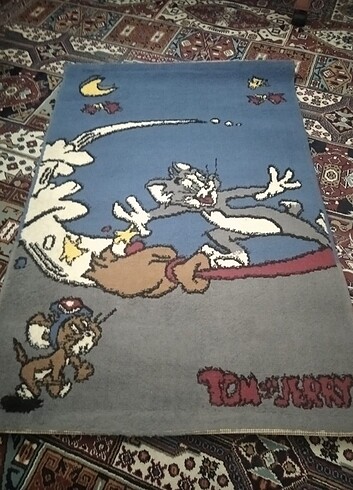  Beden lacivert Renk Tom ve Jerry Halı 