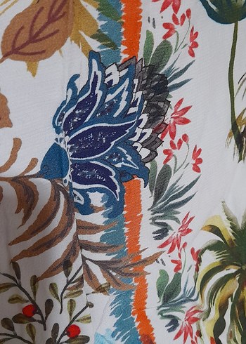 Adl love my body Renkli Bohem Kadın Bluz - Görsel 7