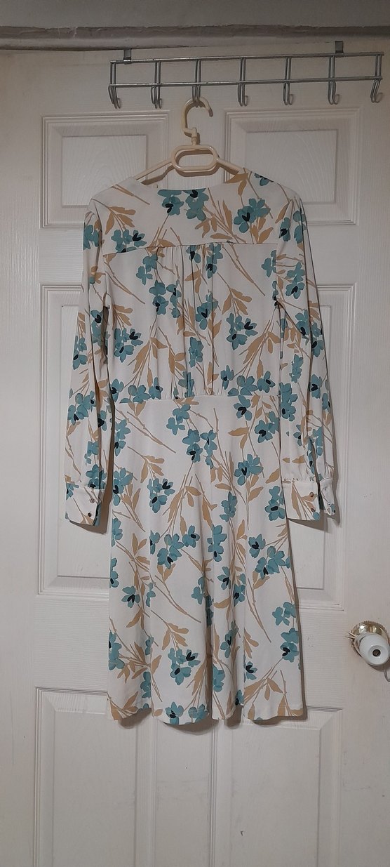 H&M Uzun Kollu Bohem Çiçekli Kadın Elbise - Görsel 2