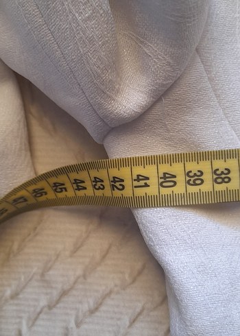 s Beden Düğmeli Beyaz Kadın Takım Elbise