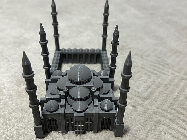 Beden gri Renk 3D SULTANAHMET CAMİ MAKETİ