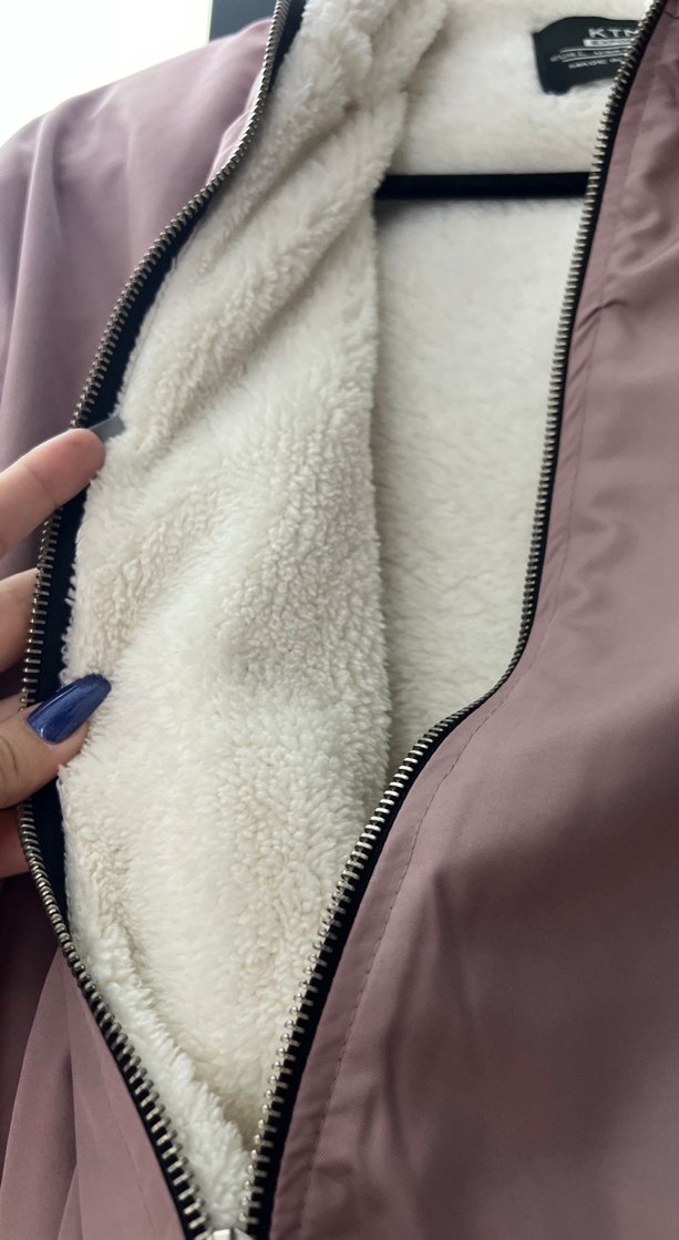 Kadın Pembe Yumuşak Kumaşlı Fermuarlı Ceket - Görsel 3