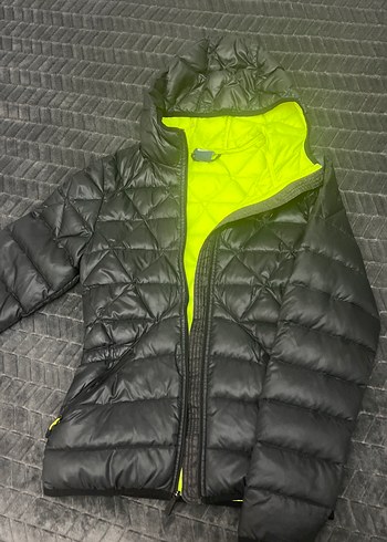 Siyah Mini Kadın Kışlık Mont Fermuarlı - Görsel 4