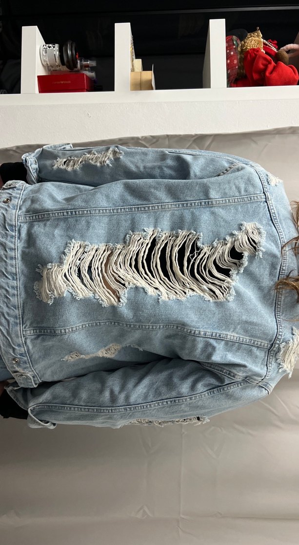 Düğmeli Salaş Kadın Denim Ceket - Görsel 2