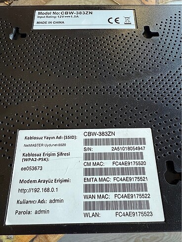 Diğer Netmaster uydunet modem