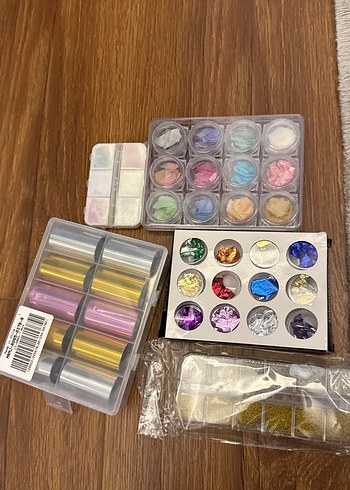 Altın Parlak Tırnak Dekorasyon Şablonları - Görsel 2