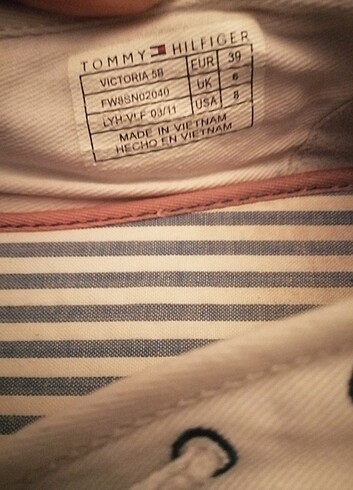 40 Beden Tommy Hilfiger Babet Ayakkabi