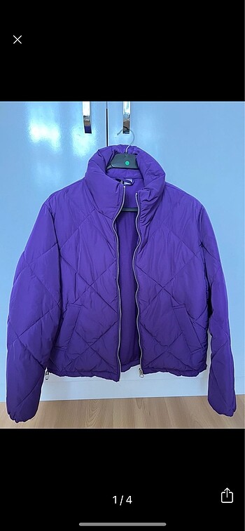 H&M Mor Renk Şişme Mont