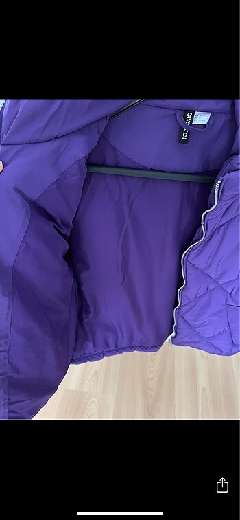 xs Beden H&M Mor Renk Şişme Mont