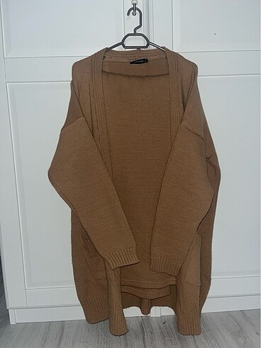 Camel triko hırka pantolon takım