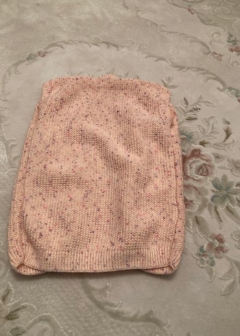 Kız Çocuk Pembe V Yaka Triko Yelek - Görsel 2