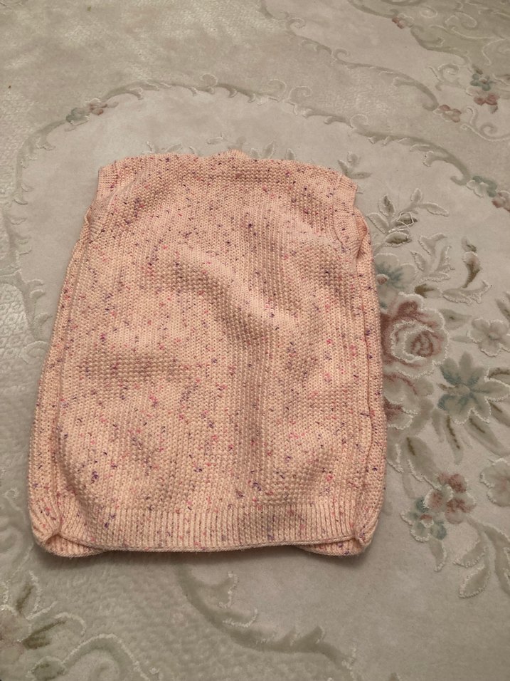 Kız Çocuk Pembe V Yaka Triko Yelek - Görsel 2