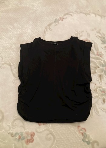 Siyah Kolsuz Keten Bluz - Görsel 3