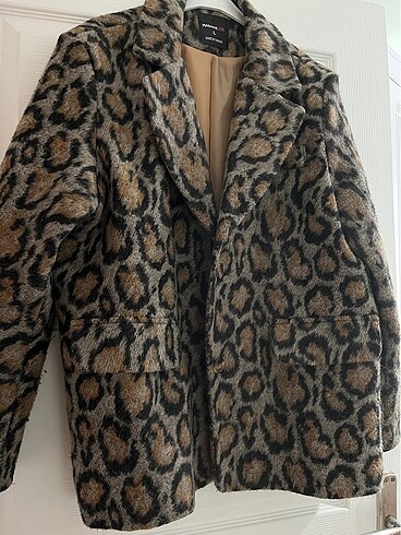 Yün leopar blazer
