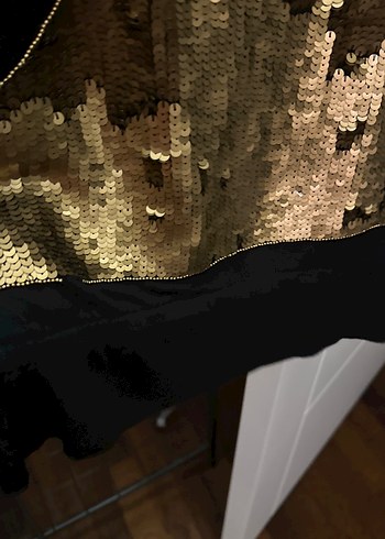 Mng Altın Renkli, V Yakalı, bluz - Görsel 8