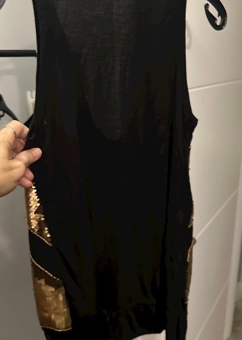 Mng Altın Renkli, V Yakalı, bluz - Görsel 7