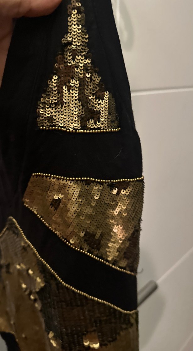 Mng Altın Renkli, V Yakalı, bluz - Görsel 5