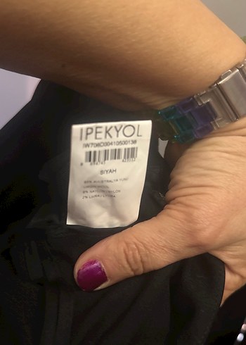 İpekyol Siyah saten Kemerli Kalem Etek - Görsel 6